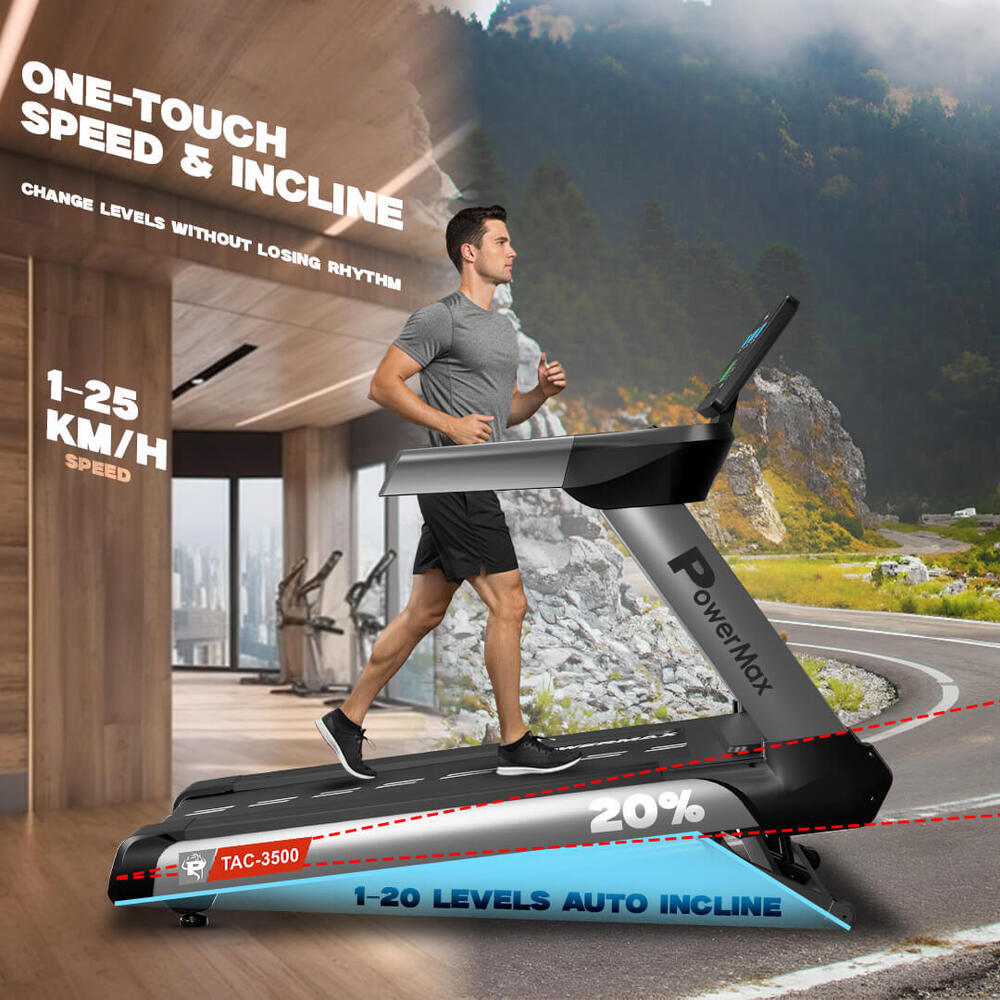 TAC-3500 Commercial AC Motorized Treadmill with Bluetooth Support