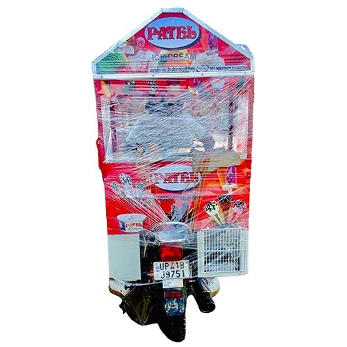 Pull Cart Ice Cream Freezer Trolley