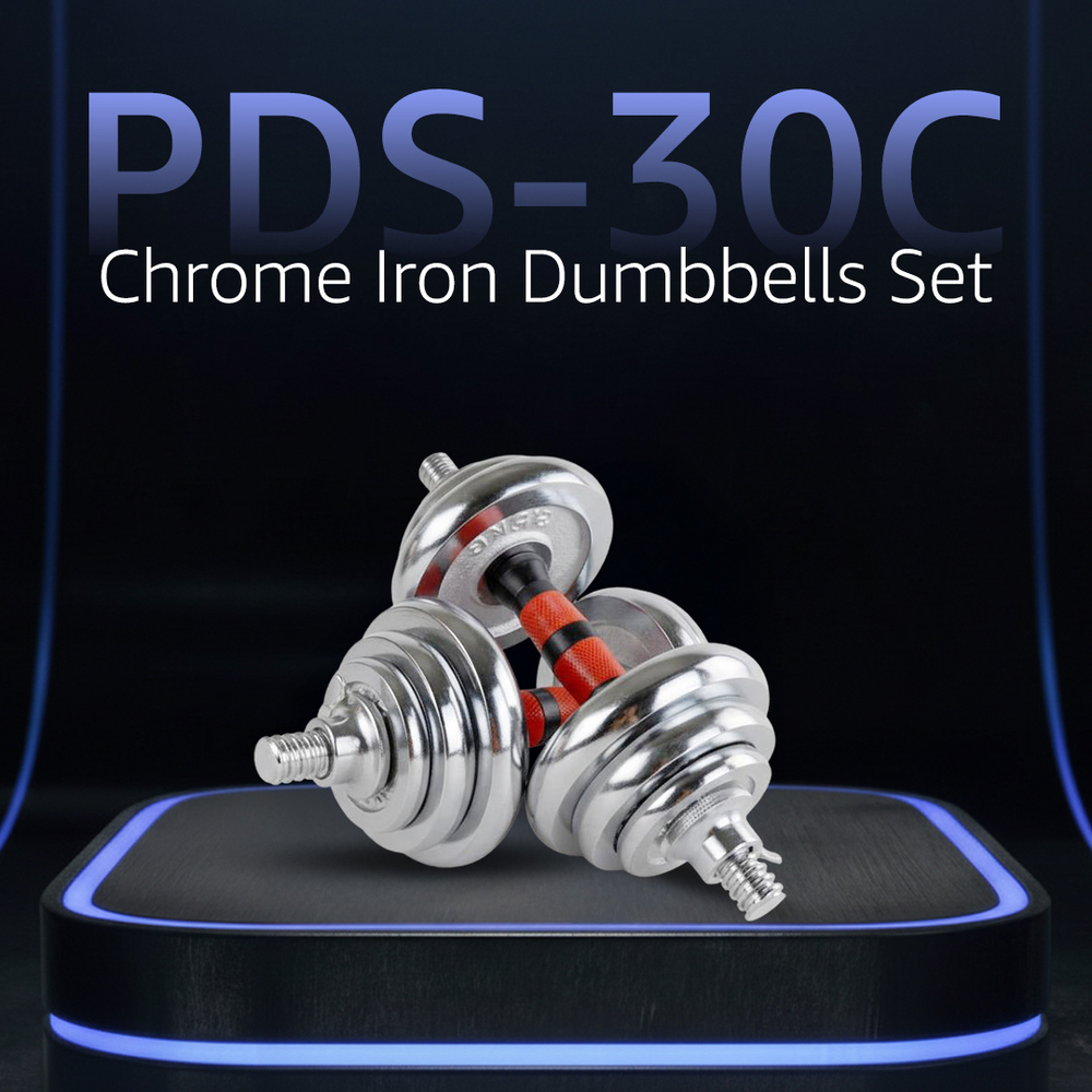 PDS-30C Chrome Iron Dumbbells Set