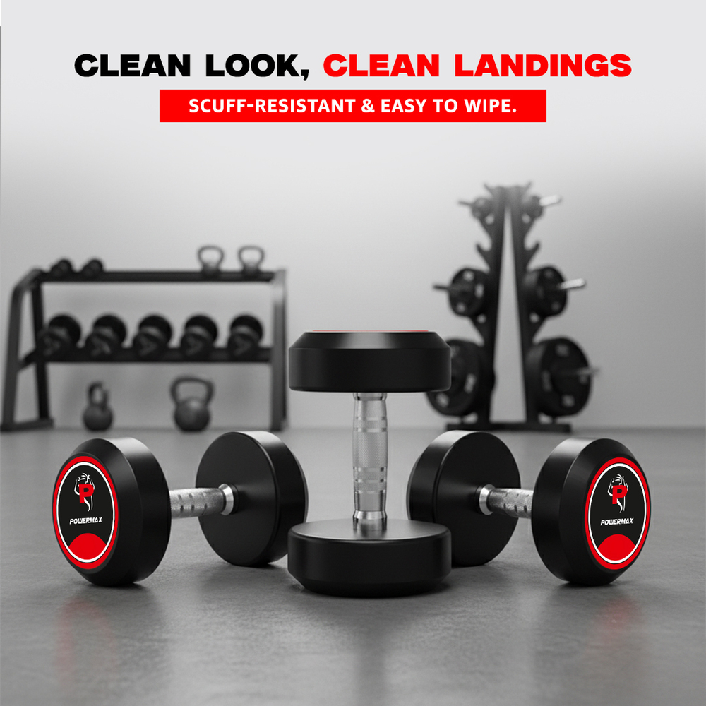 DRR-12.5 12.5KG Pair Rounded Rubber Dumbbell