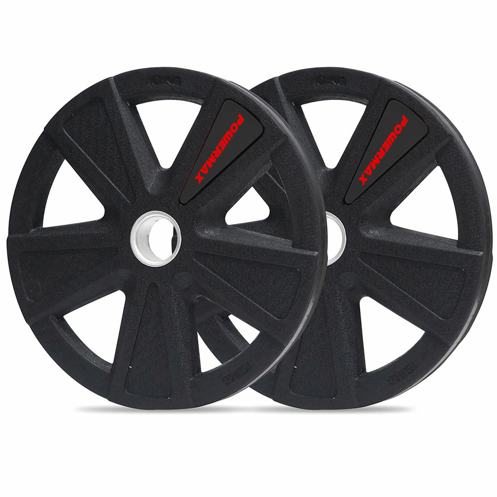 PRO-10 10 KG Pair Rubber Coated Olympic Plates