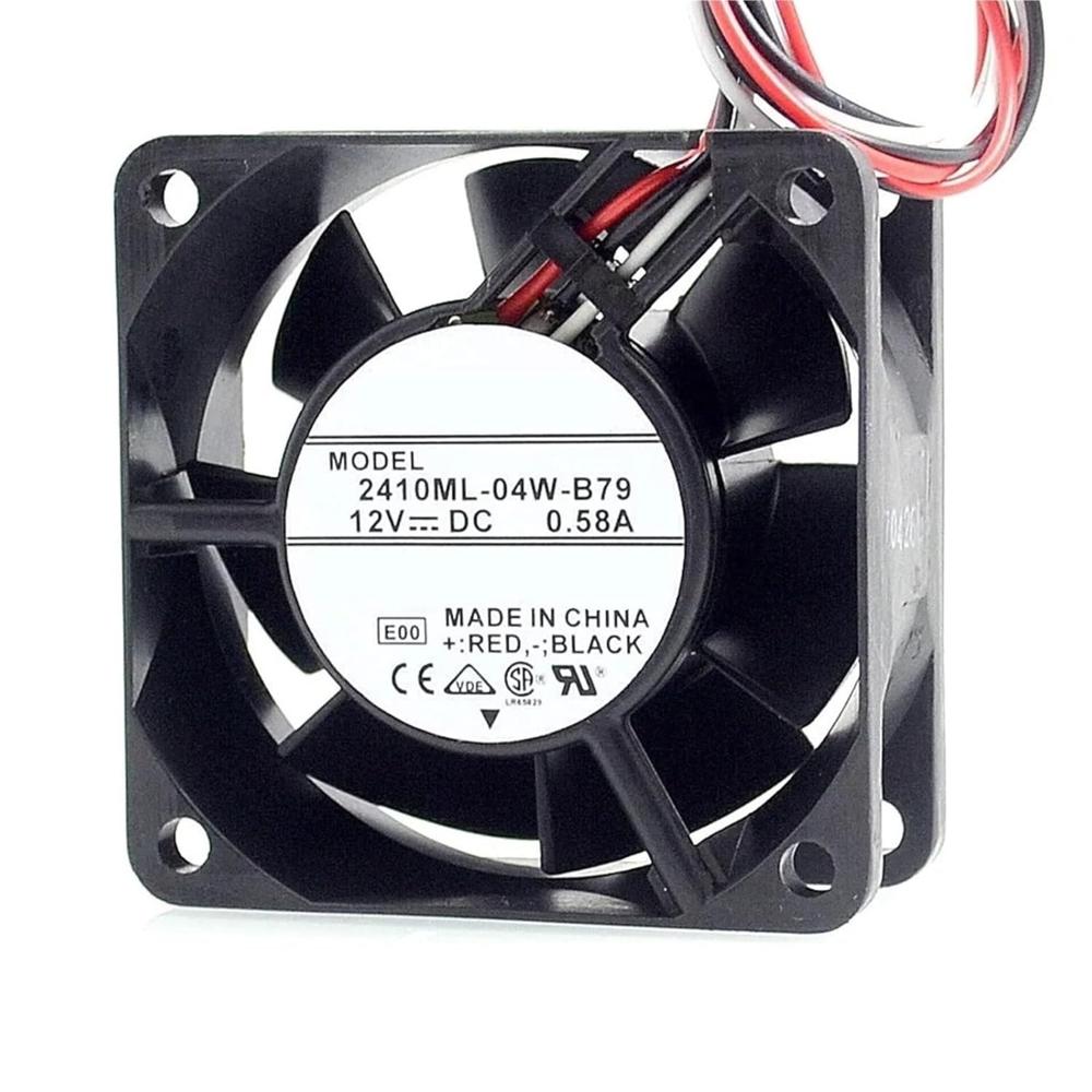 NMB-MAT 2410ML-04W-B79 12V DC 0.58A 6025mm Ball Bearing Industrial Axial Cooling Fan