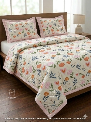 BEDCOVER SET CUM COMFORTER WITH PILLOW