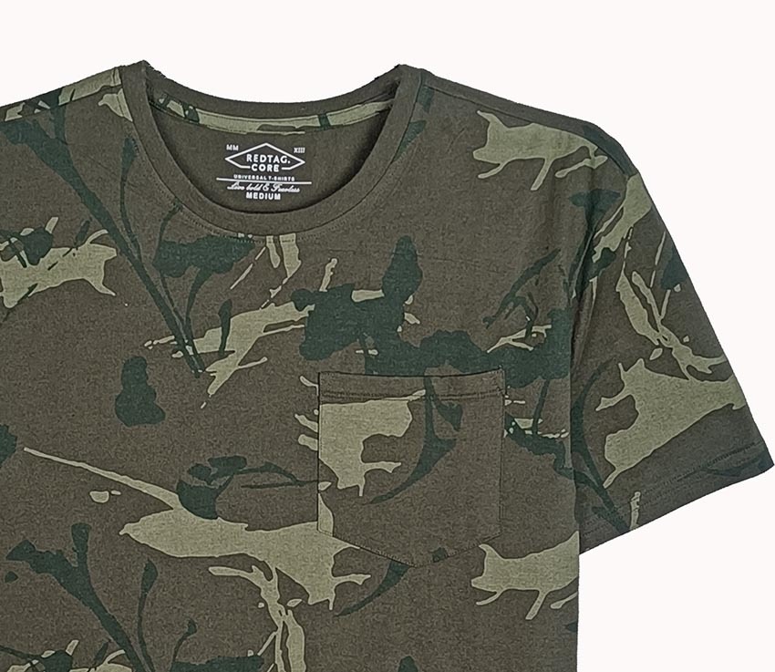 M11568 REDTAG Mens Camo Printed Shorty Set