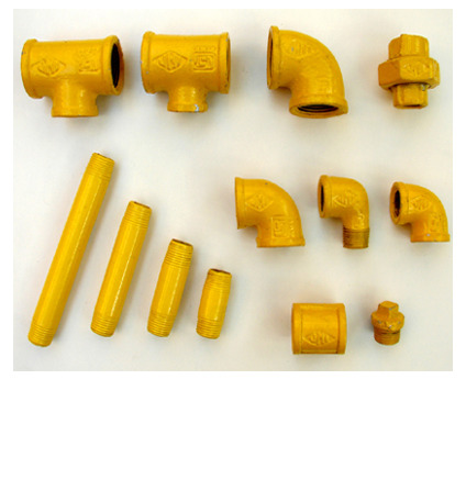 G.I. Powder Coated Pipe Fittings For Gas Application