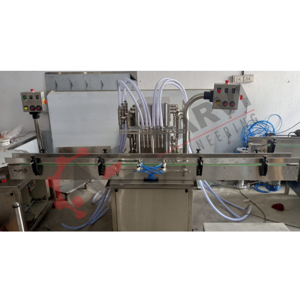 Sanitizer Filling Machine - Stainless Steel, 40-50 Bottles Per Minute, Automatic Electric Operation, Hdp Bottle And Plastic Jar Packaging