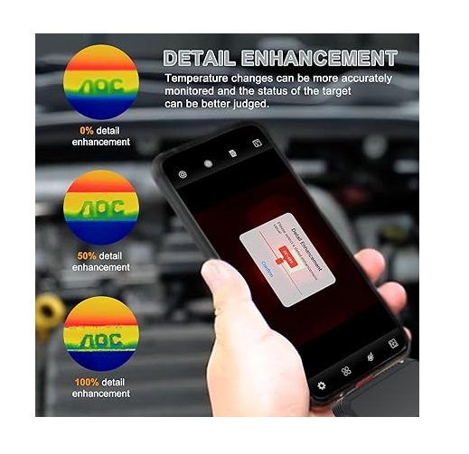 True Sense 256X192 IR Resolution Hti HT-203U Thermal Camera for Android Phone Fully Adjustable, HT-203U