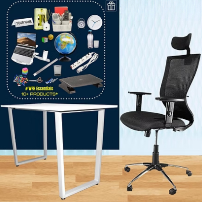 WFH Essentials Chair And Desk Set