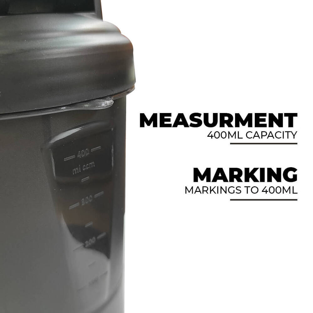 PSB-4S-B (400ml) Protein Shaker Bottle with Single Storage