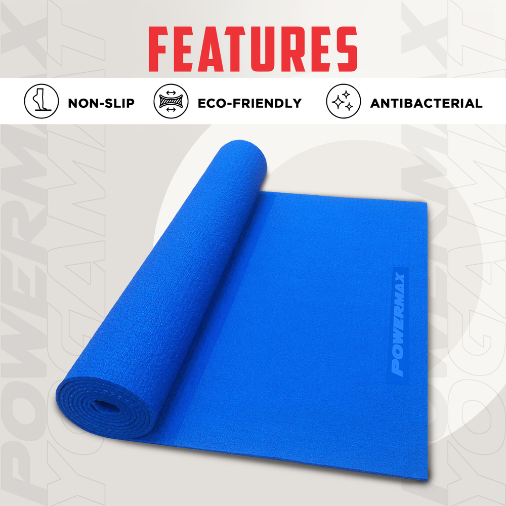 4mm Thick Premium Exercise Blue Color Yoga Mat