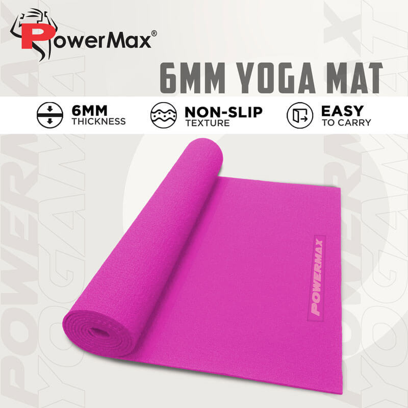 6mm Thick Premium Exercise Pink Color Yoga Mat