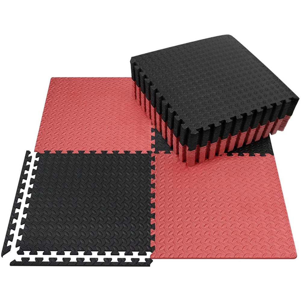 Floor Mat with Interlocking Tiles