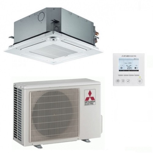 Mitsubishi Electric Ceiling Cassette 1.5TR (cooling only) R32, Cordless remote