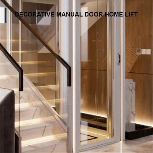 Decorative Manual Door Home Lift - Car Dimension: 1000 Mm X 1000 Mm (Customizable)