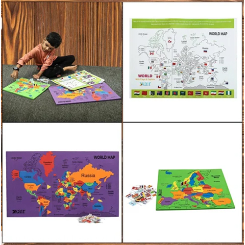 Eva Foam world Map Puzzle