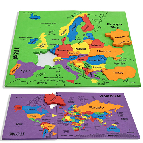 Eva Foam world Map Puzzle