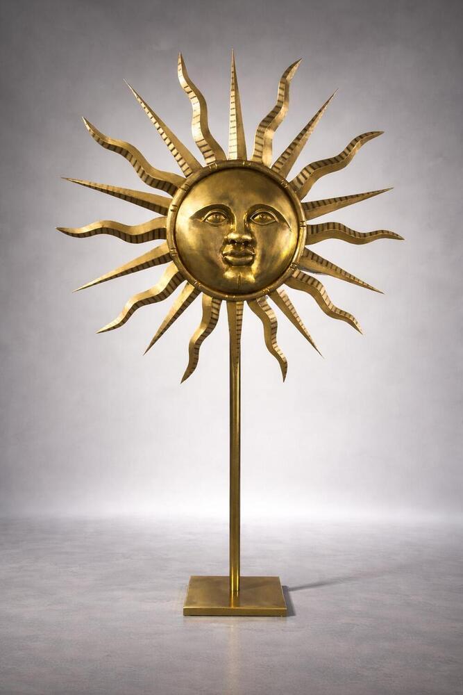 Brass Sun Sculpture