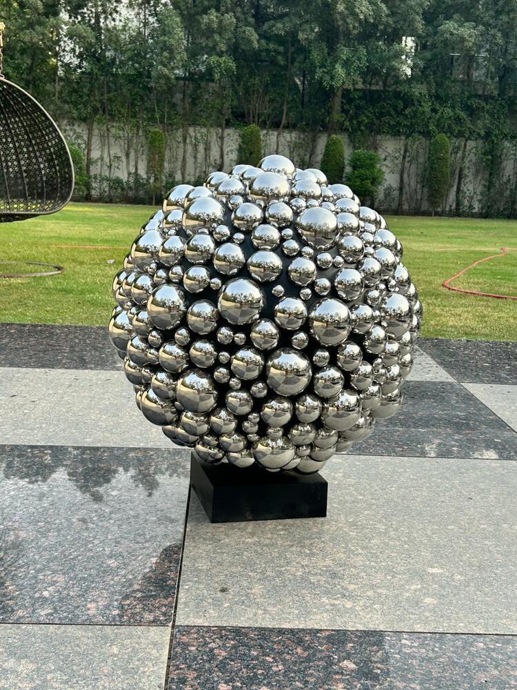 Stainless Steel Bubble Ball Sculpture