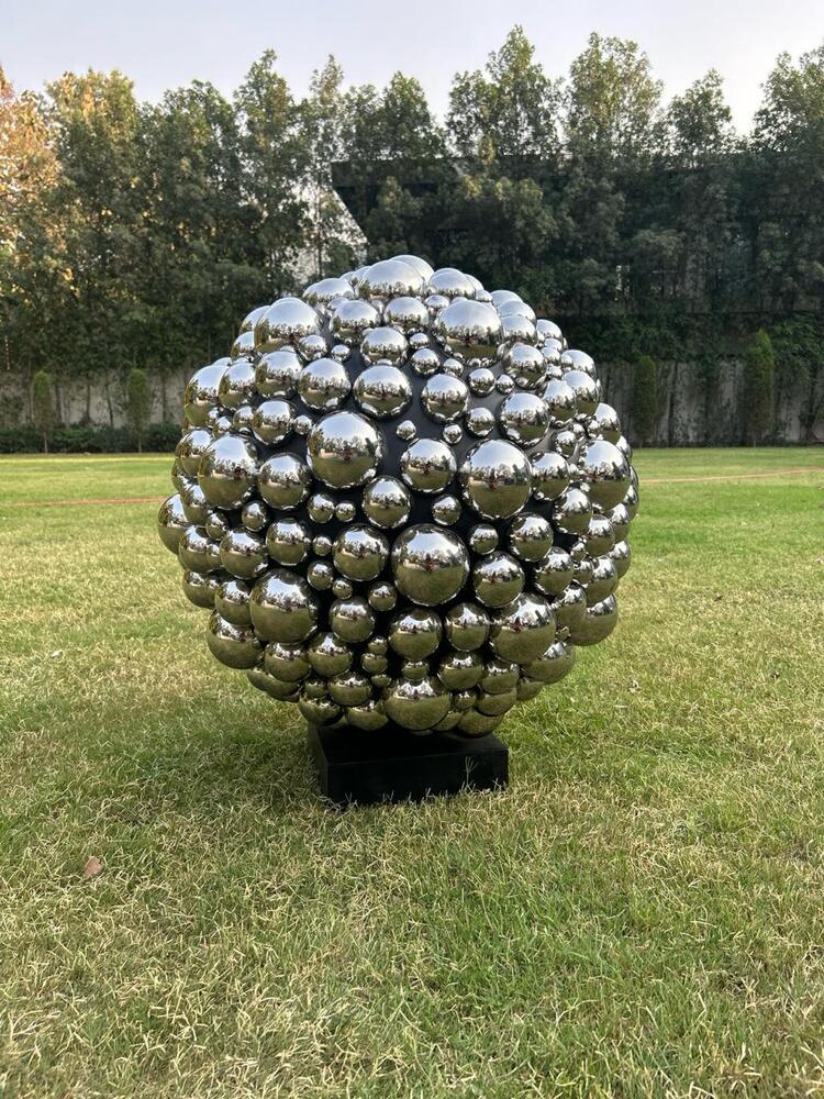Stainless Steel Bubble Ball Sculpture