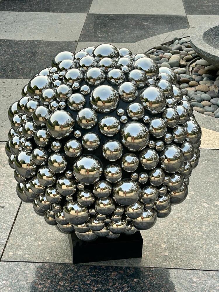 Stainless Steel Bubble Ball Sculpture