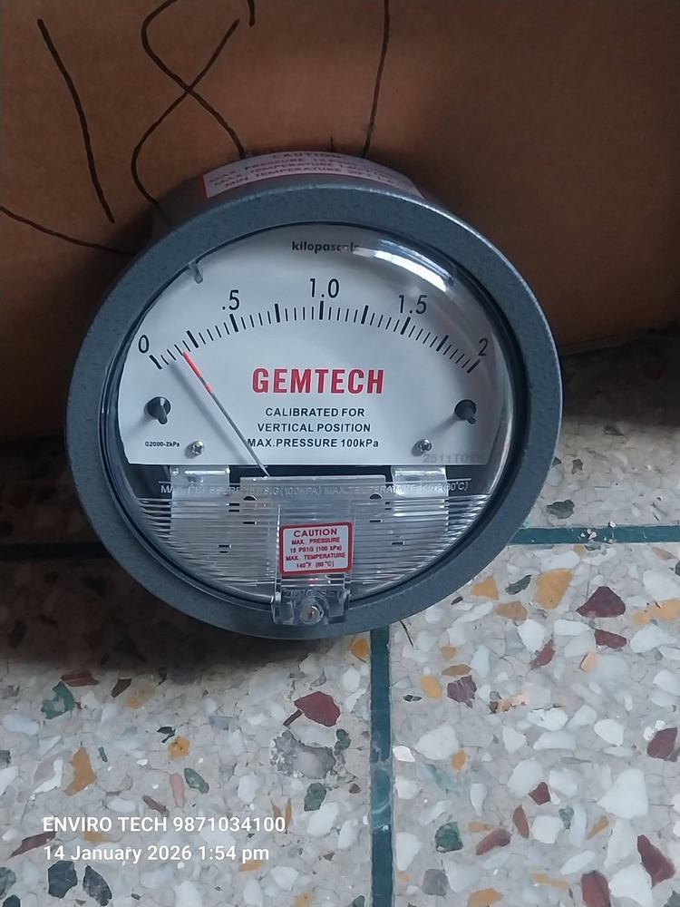 GEMTECH Differential Pressure Gauge NEAR Shlok Pushkar Mahadev Industrial Estate Vatva Ahmedabad