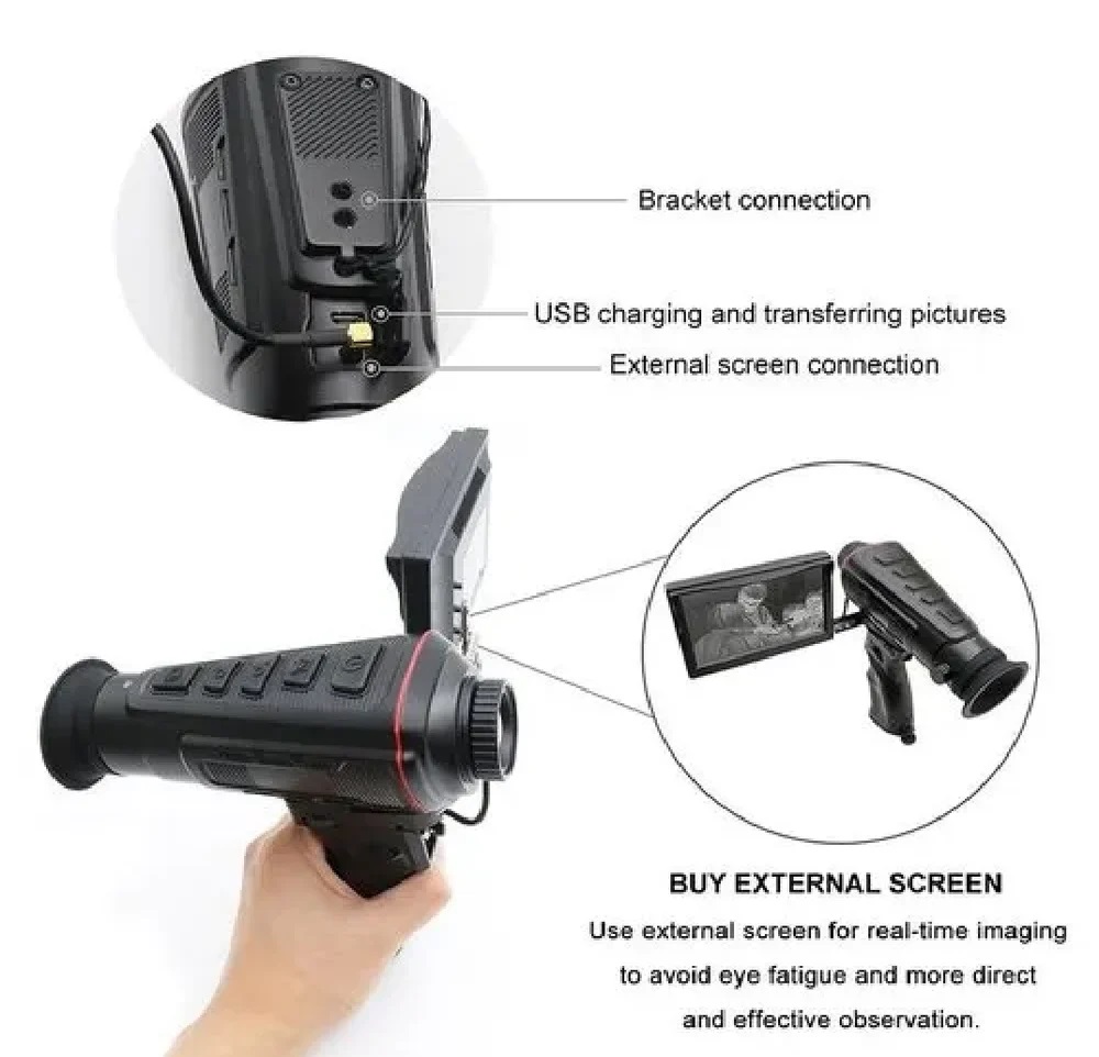 HTI Mini Outdoor Thermal Night Vision Telescope Monocular Scope With Imaging Camera, HT-A4