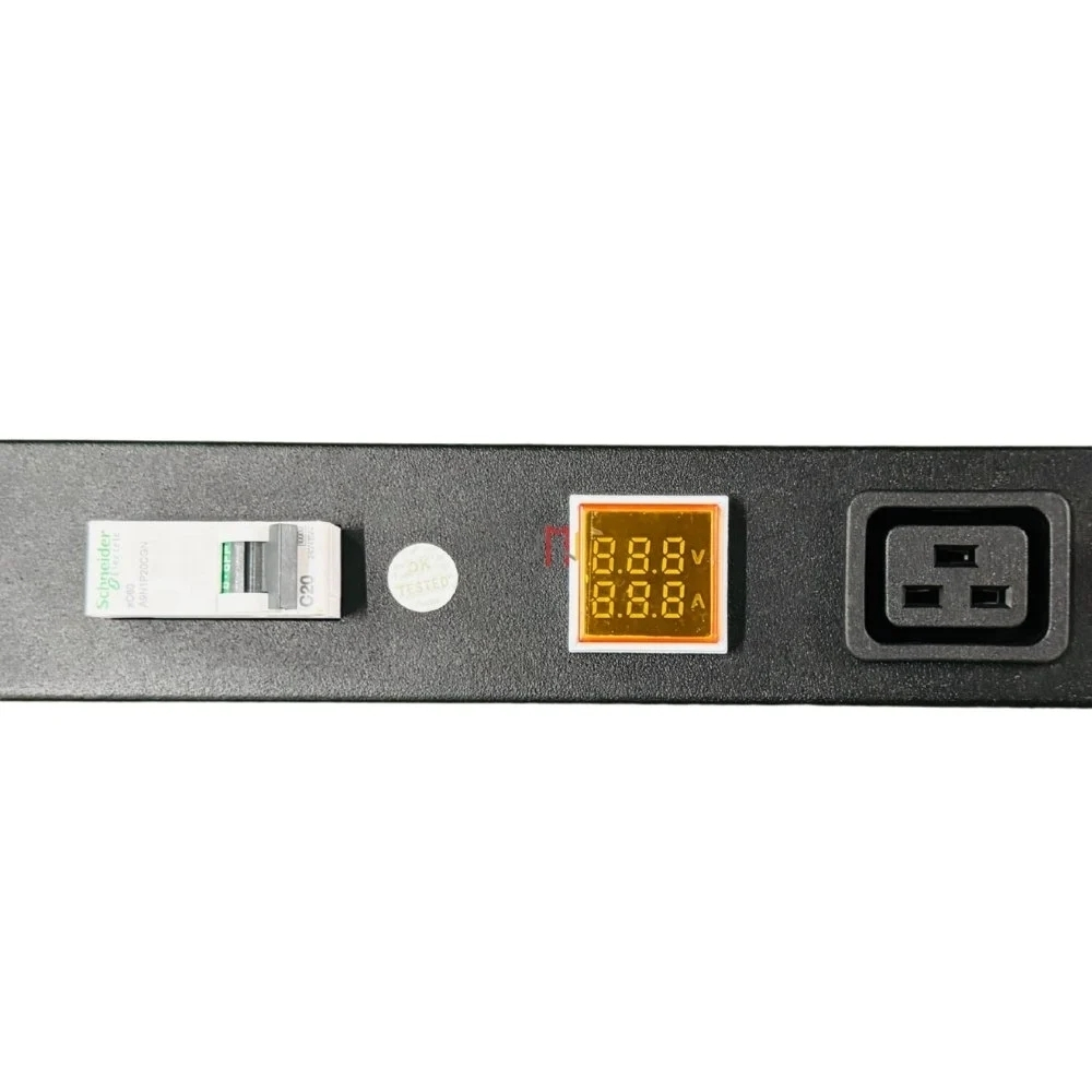 2 Socket PDU 1 C19 and 1 Universal Power Distribution Unit With Ampere/Volt Meter