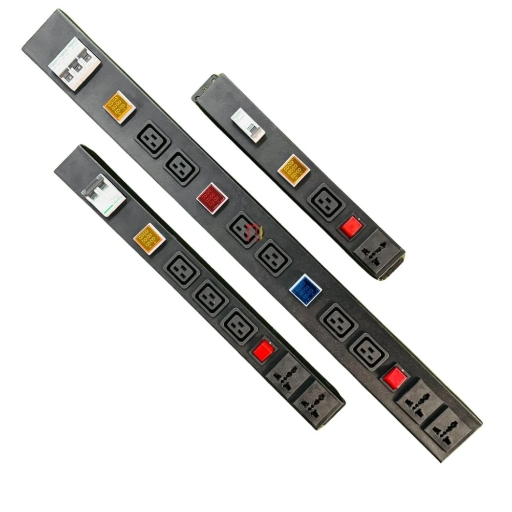 2 Socket PDU 1 C19 and 1 Universal Power Distribution Unit With Ampere/Volt Meter
