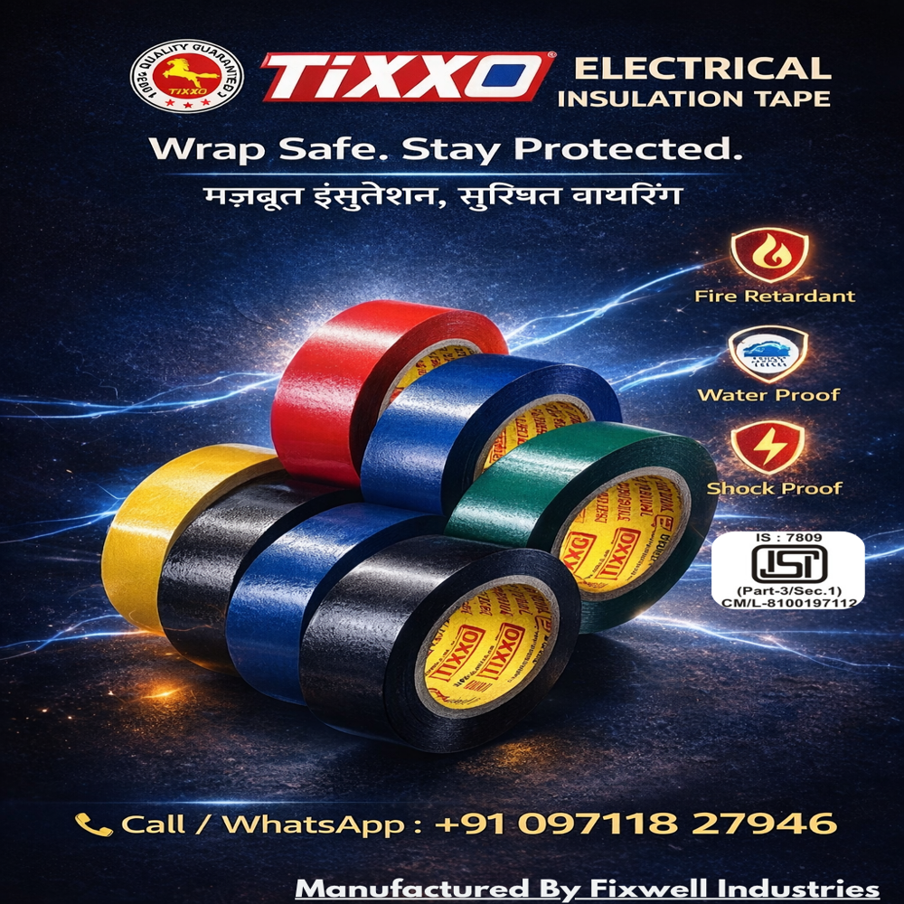 Tixxo 6 Mtr Insulation Electric Tape - Color: Multiple