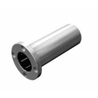Lmf L Linear Bush Bearing - Chrome Steel, Aluminum Alloy Flange, Multiple Ball Circuits, Pre-lubricated, Rubber Seals
