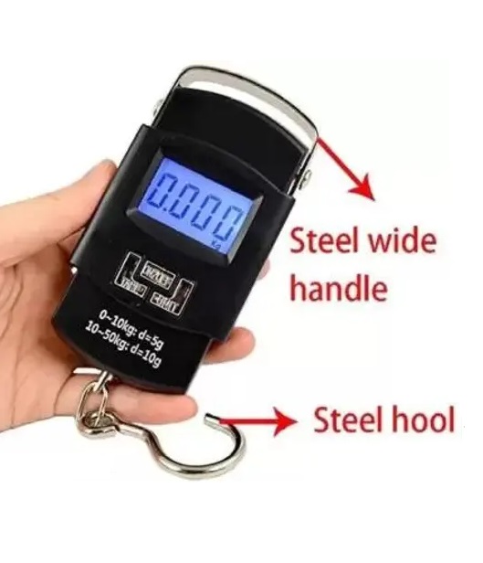 True Sense Portable Hook Hanging Weighing Scale 50 Kg Max / 10 Gram Heavy Duty Digital Weighing Scale, WH-A08