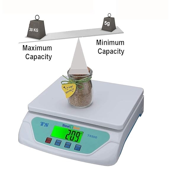 Electronic Compact Kitchen Weighing Scale Weighing Capacity: Upto 30 Kg, TS 500
