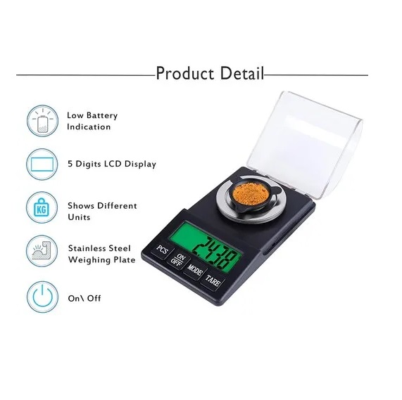 True Sense Professional Digital Gold Silver Gems Jewelry Scale Capacity 0.001g - 60g, KW-3018