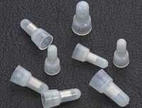 Wire End Cap - Plastic, 18 Mm Length, White/transparent, Ul Listed, Flame Retardant, 22-10 Awg, Push-on