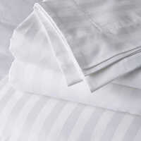 114 Inch White Bed Linen Fabric
