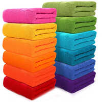 Luxury Bath Towel - 100% Cotton 70x140 Cm White, Double-stitched Edges, Quick Dry, High Absorbency