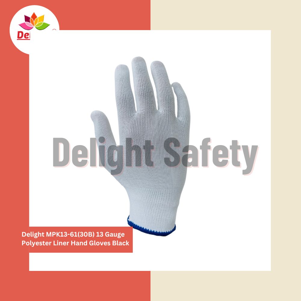Delight MPK1361-W, 13 Gauge White Polyester Knitted Gloves
