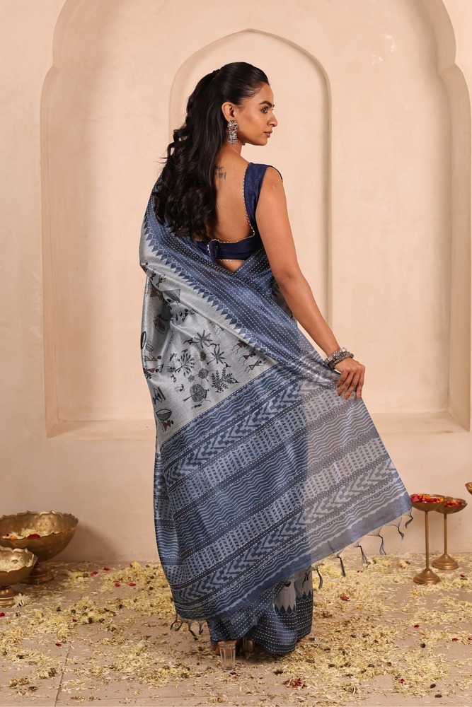 Warli Meets Katha Saree