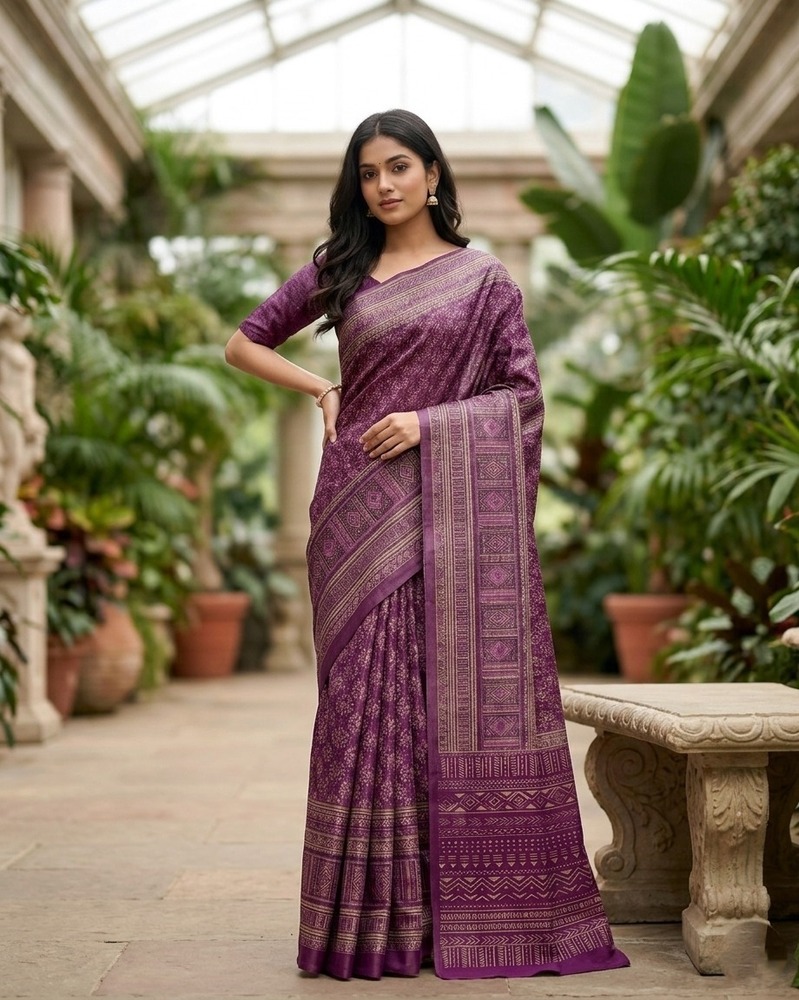 Modern Grace in Cotton Silk Saree