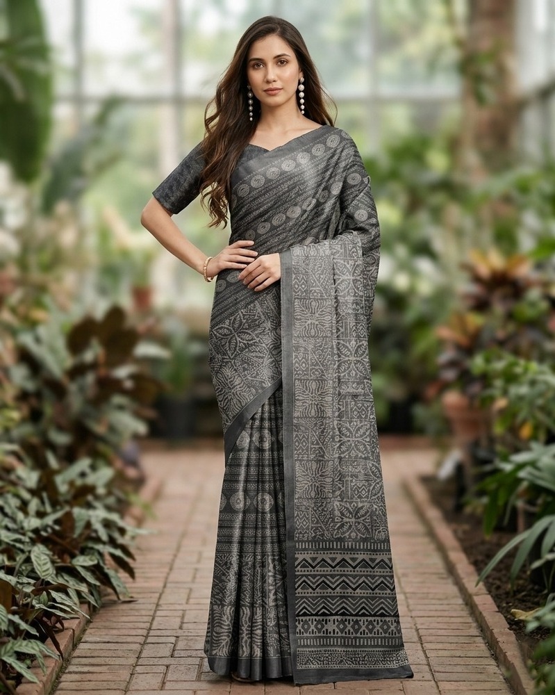 Modern Grace in Cotton Silk Saree