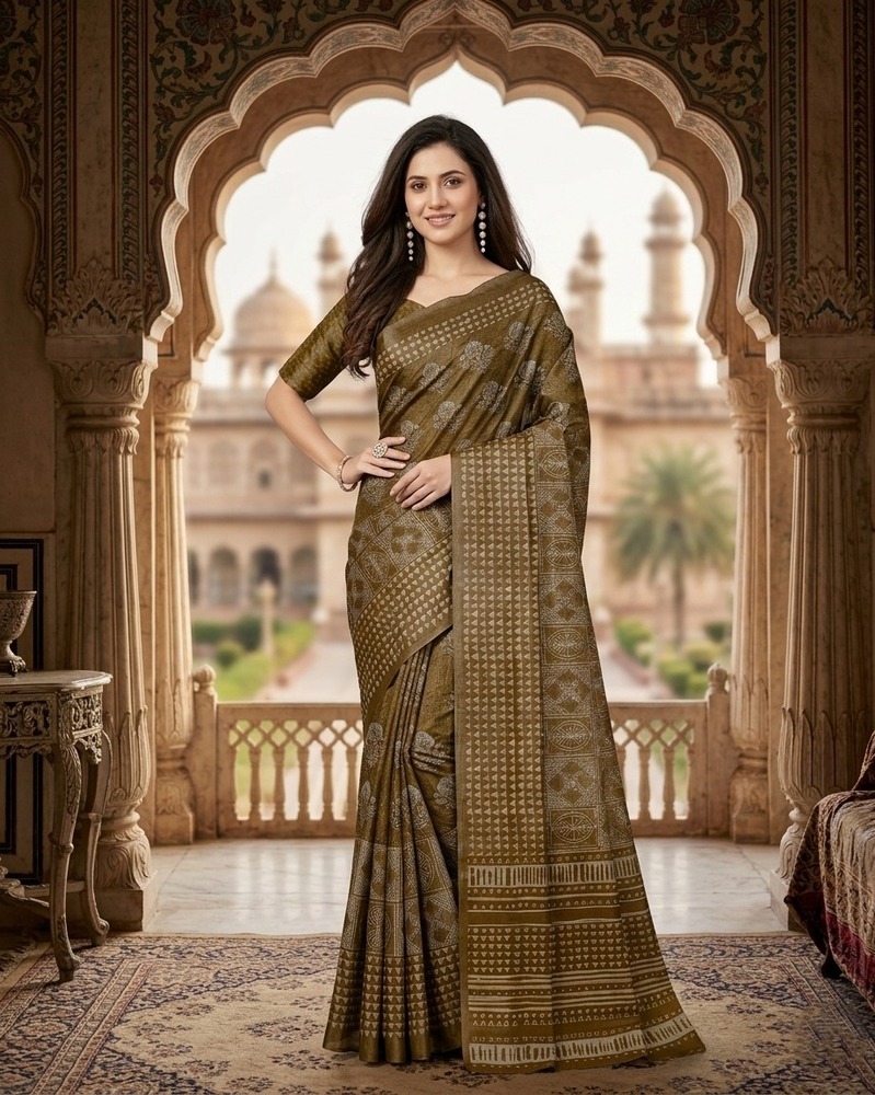 Modern Grace in Cotton Silk Saree