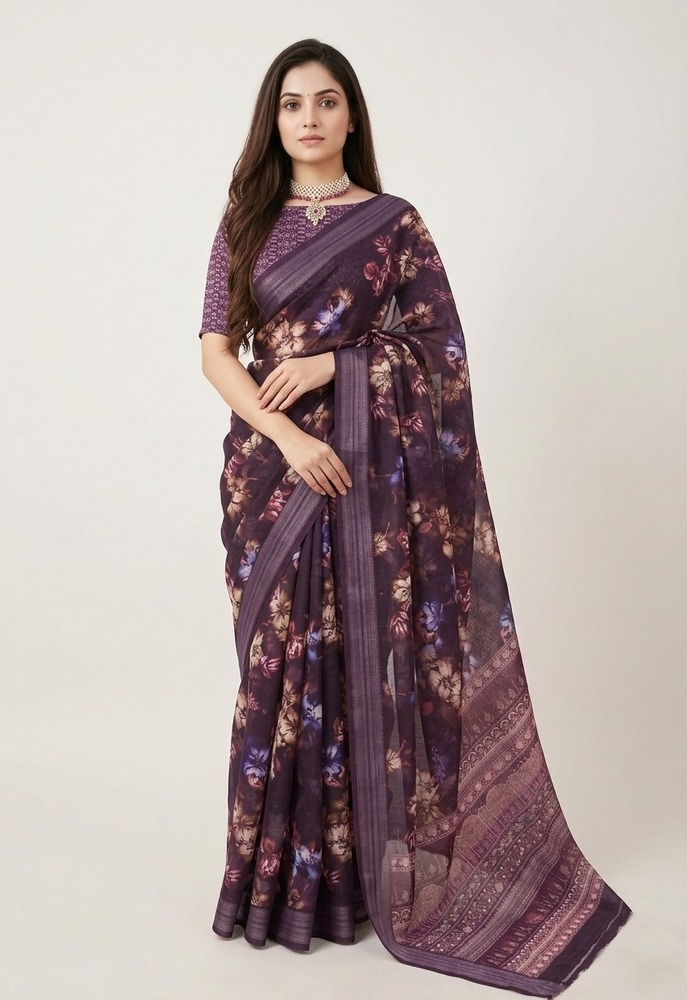 Floral Printed Saree