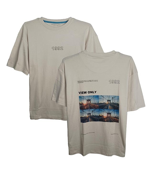 M11570 CACTUS MAN and DENIM & FLOWER Mens Printed Relax Fit T-Shirt