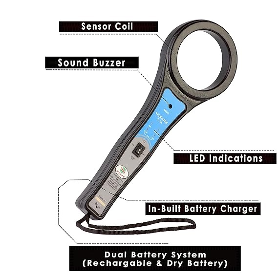 True Sense Hand Held Metal Detector Airport Railway Station School, MD-02