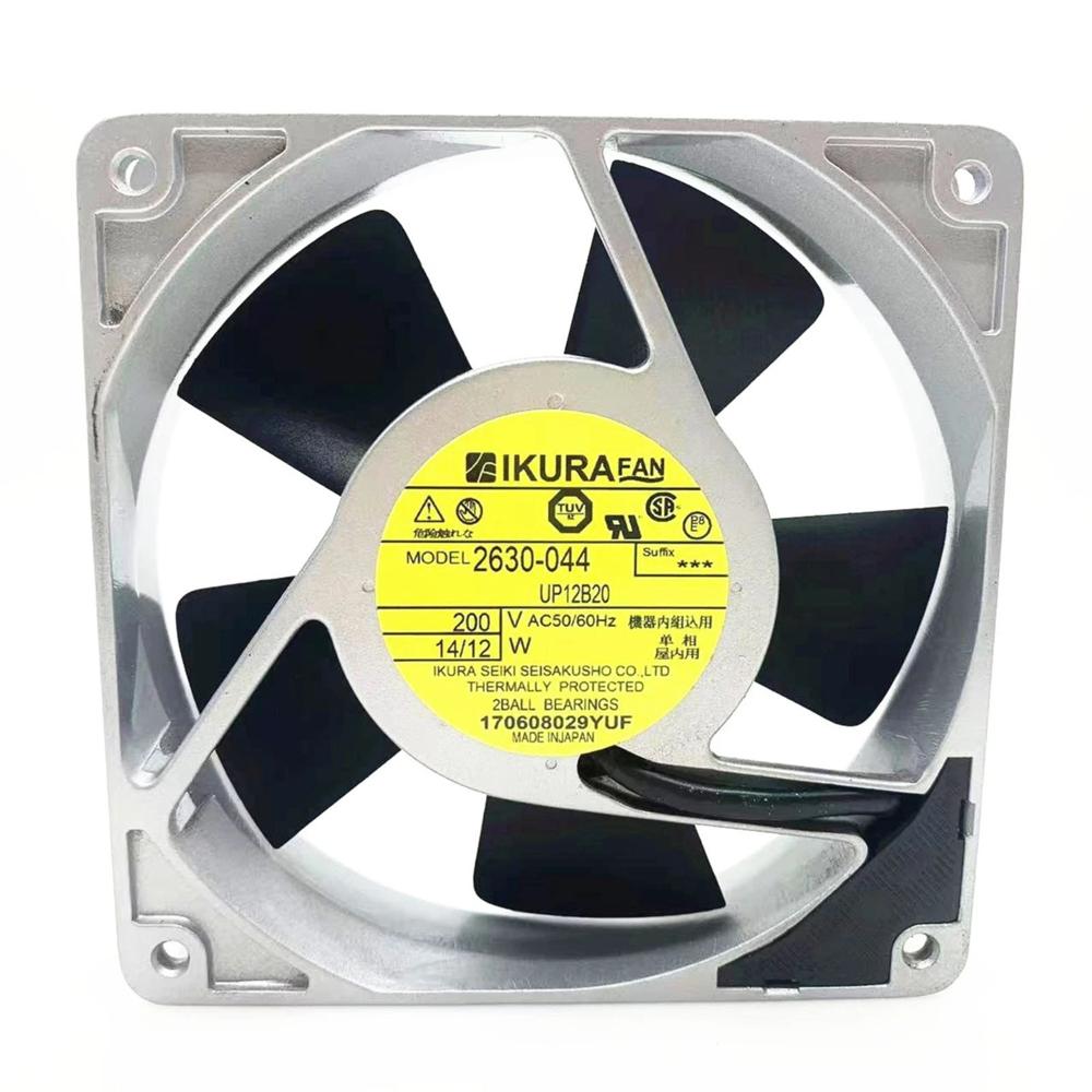 IKURA 2630-044 UP12B20 200V AC 14/12W 17251mm Ball Bearing Industrial Axial Cooling Fan