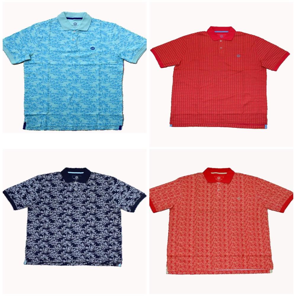 M11569 Ocean Club Mens Printed Collar T-Shirts