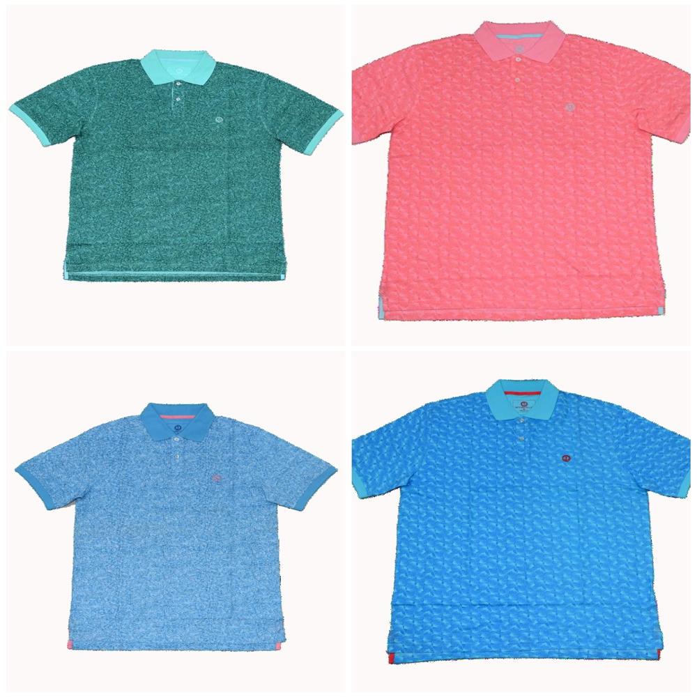 M11569 Ocean Club Mens Printed Collar T-Shirts