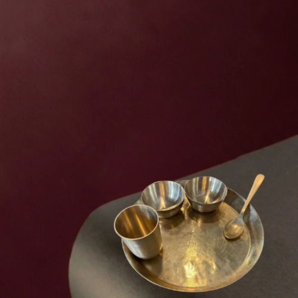 Kansa Bronze Dinner Set Combo Pack Complete Dining Solution with Thali and Bowls