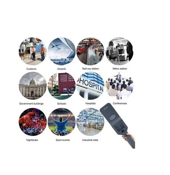 True Sense High Sensitivity Handheld Metal Detector Station Metro Airport Safety Check Portable Tester, PD140