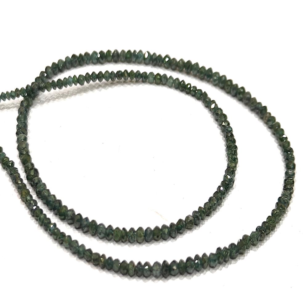 Natural Blue Diamond Rondelle Faceted Beads Certified Diamond beads Size 1.5mm to 2.5mm